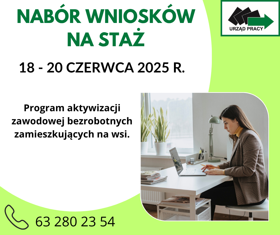 Zdjęcie artykułu Nabór wniosków na staż
