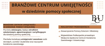 Zdjęcie artykułu Branżowe Centrum Umiejętności w dziedzinie pomocy społecznej